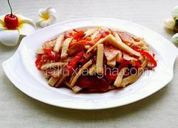 杏鲍菇炒腊肉