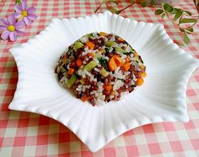 杂疏炒黑白米饭[图]