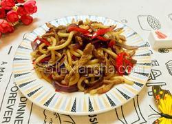 三丝炒乌冬面