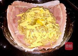 腌肉芝士焗公仔面的做法图解4