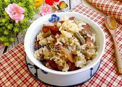 腊肉豆角焖饭
