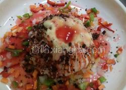 草莓果酱一熔岩芝士饭(堡)