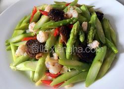 芦笋虾仁羊肚菌