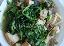 小白菜猪肉豆腐汤