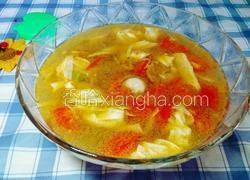 豆皮西红柿肉片汤