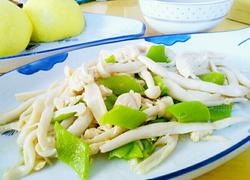 尖椒炒白玉菇鸡胸肉