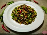酸菜肉丁炒毛豆