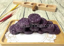 芝麻红豆馅紫薯饼