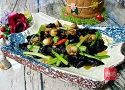芹菜黑木耳炒帆立貝的做法图解4