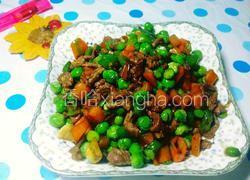 豌豆胡萝卜炒牦牛肉