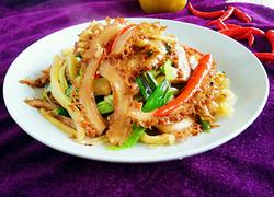香蒜榨菜炒金钱肚（开胃版）