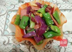 腊肉火腿炒菜椒的做法图解9