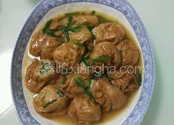 荠菜肉末塞油面筋