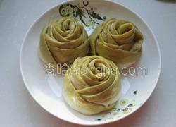 玫瑰花肉馒头（抹茶）