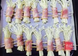 培根金针菇卷的做法图解2