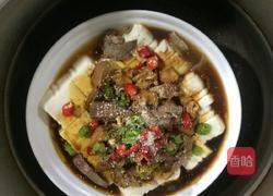 鸡杂蒸白玉豆腐的做法图解3