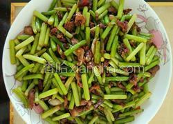 蒜苔炒肉丝