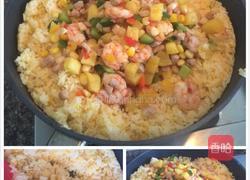 虾仁肉粒凤梨炒饭的做法图解8