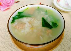 肉丝菠菜米粥