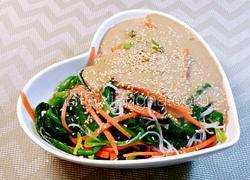 芝麻酱拌菠菜粉丝