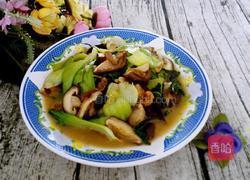 肉炒香菇油菜的做法图解9