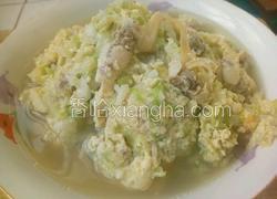 花蛤蜊肉鸡蛋白菜汤