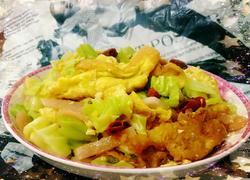 莲白炒鸡蛋