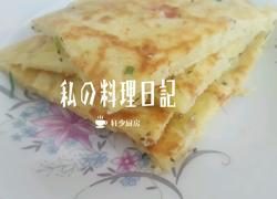 土豆丝培根芝麻蛋饼（3人份少油版）