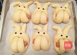 萌兔子酸奶香肠面包的做法图解18