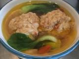 鸡汤蒸蟹粉狮子头
