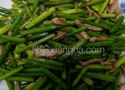蒜苔炒肉丝