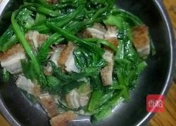 烧肉炒油麦菜的做法图解6