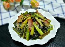 腊肉炒菜苔
