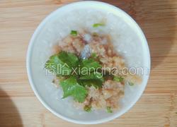 马蹄肉末拌白粥