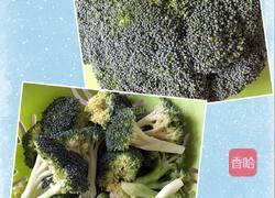 五花肉渣炒西兰花的做法图解1