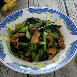 肉炒花叶菜的做法[图]