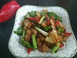 辣椒大蒜炒腊鸡胸