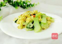 青菜炒鸡蛋的做法图解9