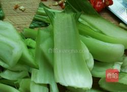 青菜炒鸡蛋的做法图解2