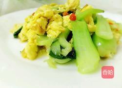 青菜炒鸡蛋的做法图解8