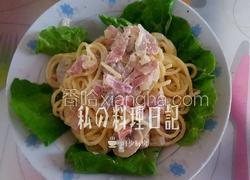 芝士奶油蘑菇培根意面（3人份）