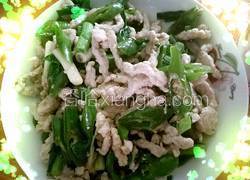 尖椒蒜苗肉丝