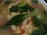 西红柿鸡蛋青菜疙瘩汤