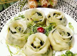 韭菜虾仁玫瑰花煎饺#年夜饭