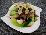 鲜蘑油菜小炒肉