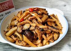 肉丝炒双菌