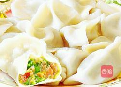 玉米韭菜胡萝卜水饺的做法图解8