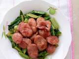 油麦菜炒腊味的做法[图]