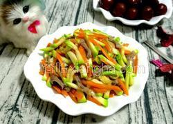 小瓜胡萝卜炒肉丝