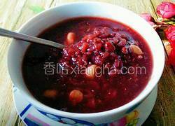 红豆花生黑米粥